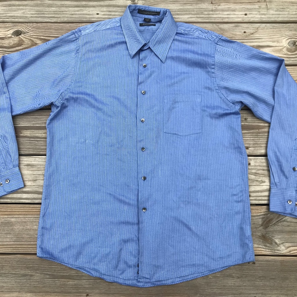 DKNY Men Shirt Button Front Long Sleeve Cotton